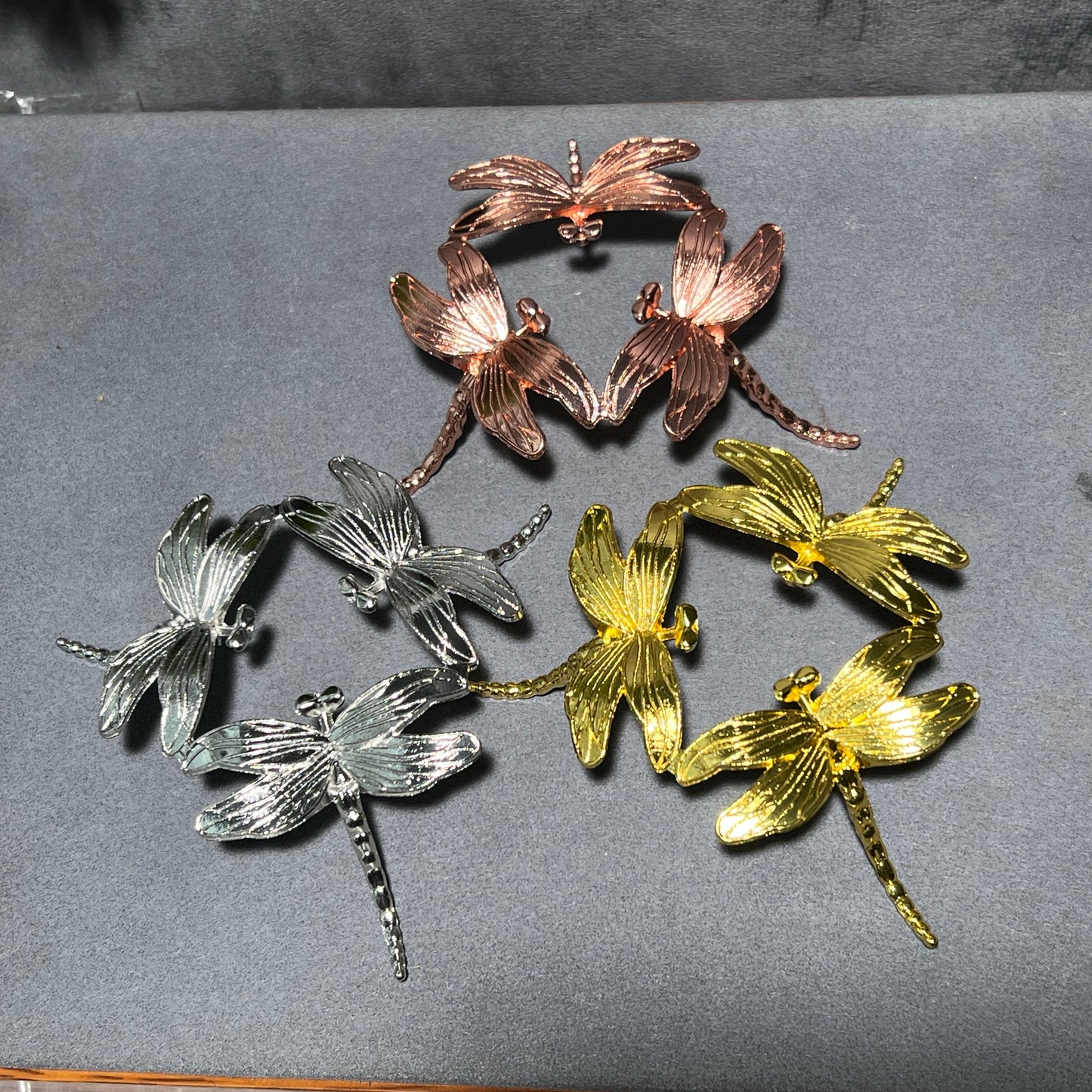 Metal Dragonfly Sphere Stand