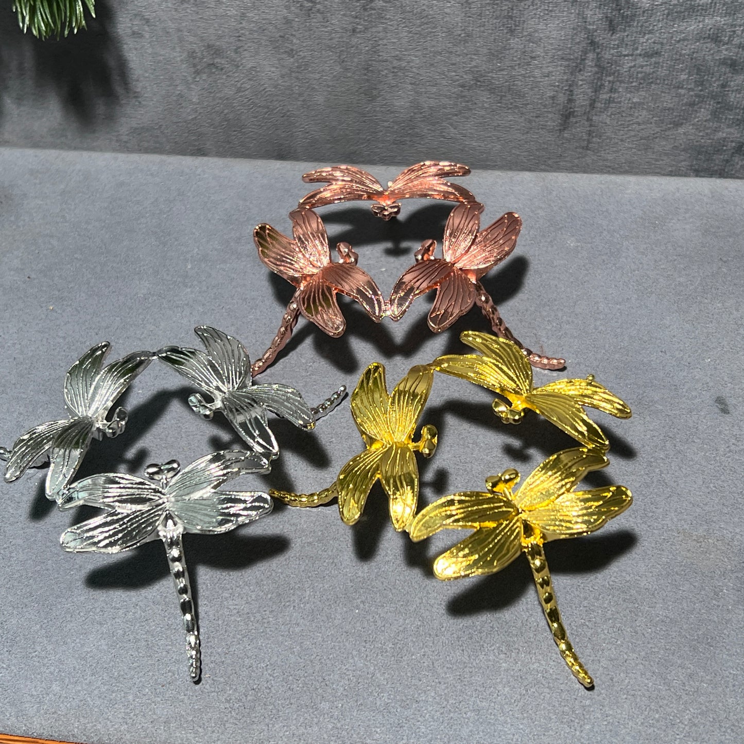 Metal Dragonfly Sphere Stand
